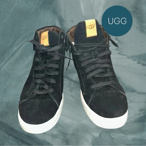 UGG Men Cali Black Suede High Top Sneakers Shoes US size 12 - Picture 2 of 7